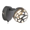 Globo OHIO wall spotlight LED grey, 1-light source