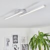 CORREAS Ceiling Light LED aluminium, 2-light sources