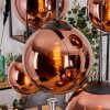 Gastor hanging light, globe light, pendant light coppery, 6-light sources