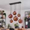 Gastor hanging light, globe light, pendant light coppery, 6-light sources