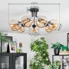 Ripoll ceiling light, globe light Amber, 7-light sources