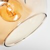 Ripoll ceiling light, globe light Amber, 7-light sources