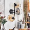 Koyoto globe light, wall light Amber, clear, Smoke-coloured, 3-light sources