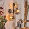 Koyoto globe light, wall light Amber, clear, Smoke-coloured, 3-light sources