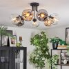 Ripoll ceiling light, globe light Amber, clear, Smoke-coloured, 7-light sources