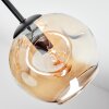 Ripoll ceiling light, globe light Amber, clear, Smoke-coloured, 7-light sources