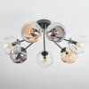 Ripoll ceiling light, globe light Amber, clear, Smoke-coloured, 7-light sources
