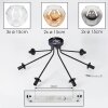 Ripoll ceiling light, globe light Amber, clear, Smoke-coloured, 7-light sources