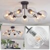 Koyoto ceiling light, globe light 82 cm clear, 7-light sources