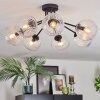 Koyoto ceiling light, globe light 82 cm clear, 7-light sources