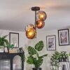 Ripoll ceiling light, globe light gold, coppery, Smoke-coloured, 4-light sources
