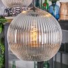Koyoto hanging light, globe light, Cluster pendant lamp Amber, clear, Smoke-coloured, 4-light sources