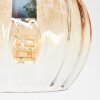 Koyoto ceiling light, globe light Amber, clear, 8-light sources