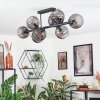 Koyoto ceiling light, globe light Smoke-coloured, 8-light sources