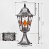 Lignac pedestal light, path light black, silver, 1-light source