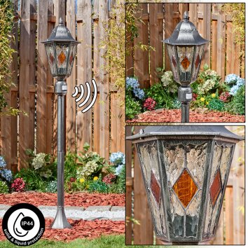 Lignac path light black, silver, 1-light source, Motion sensor