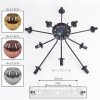 Ripoll ceiling light, globe light gold, coppery, Smoke-coloured, 10-light sources