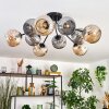 Ripoll ceiling light, globe light Amber, Smoke-coloured, 10-light sources