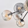 Ripoll ceiling light, globe light Amber, clear, Smoke-coloured, 10-light sources