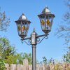 Lignac lamp post, path light black, silver, 2-light sources