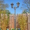 Lignac lamp post, path light black, silver, 2-light sources