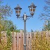 Lignac lamp post, path light black, silver, 2-light sources