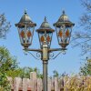 Hongkong lamp post, path light brown, gold, 3-light sources