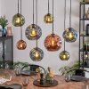 Ripoll hanging light, globe light, pendant light blue, green, coppery, 8-light sources