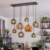 Ripoll hanging light, globe light, pendant light blue, green, coppery, 8-light sources