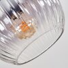 Koyoto ceiling light, globe light clear, Smoke-coloured, 5-light sources