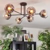 Ripoll ceiling light, globe light clear, Smoke-coloured, 6-light sources