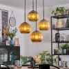 Koyoto hanging light, globe light, Cluster pendant lamp gold, 4-light sources