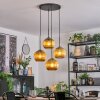 Koyoto hanging light, globe light, Cluster pendant lamp gold, 4-light sources