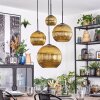 Koyoto hanging light, globe light, Cluster pendant lamp gold, 4-light sources