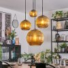 Koyoto hanging light, globe light, Cluster pendant lamp gold, 4-light sources
