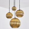 Koyoto hanging light, globe light, Cluster pendant lamp gold, 4-light sources