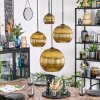 Koyoto hanging light, globe light, Cluster pendant lamp gold, 4-light sources