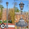 Lignac lamp post, path light black, silver, 1-light source