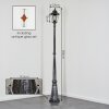Lignac lamp post, path light black, silver, 1-light source
