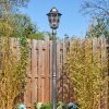 Lignac lamp post, path light black, silver, 1-light source