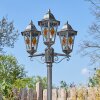 Lignac lamp post, path light black, silver, 3-light sources