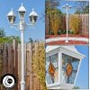 Naofe lamp post, path light white, 3-light sources