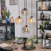 Ripoll hanging light, globe light, Cluster pendant lamp Amber, clear, Smoke-coloured, 4-light sources