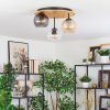 Koyoto ceiling light, globe light 40 cm Ecru, black, 3-light sources