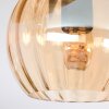Koyoto ceiling light, globe light 40 cm Ecru, black, 3-light sources