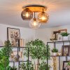 Koyoto ceiling light, globe light 40 cm Ecru, black, 3-light sources