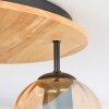 Koyoto ceiling light, globe light 40 cm Ecru, black, 3-light sources