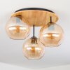 Koyoto ceiling light, globe light 40 cm Ecru, black, 3-light sources