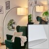 Bassagoda floor lamp, Arch lamps chrome, black, 1-light source, Fabric shade