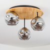 Ripoll ceiling light, globe light Ecru, black, 3-light sources